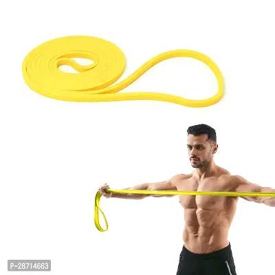 Resistance Band for Exercise and Stretching Suitable for Pull Up Assist Upto 7 Kg (Yellow)-thumb0