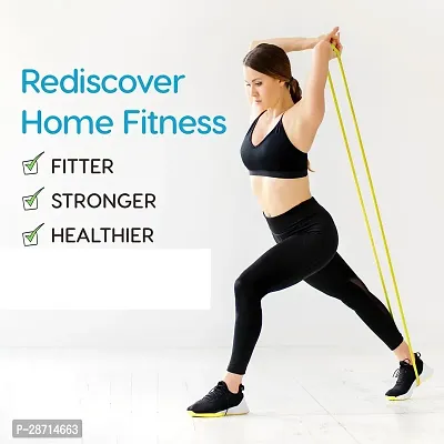 Resistance Band for Exercise and Stretching Suitable for Pull Up Assist Upto 7 Kg (Yellow)-thumb4