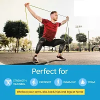 Resistance Band for Exercise and Stretching Suitable for Pull Up Assist Upto 7 Kg (Yellow)-thumb2