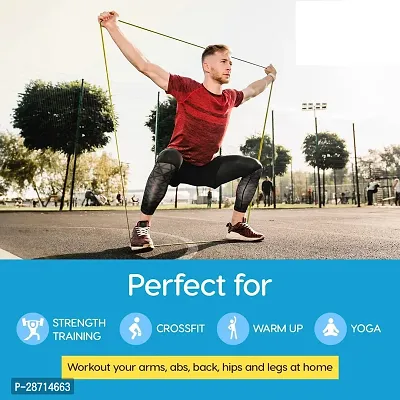 Resistance Band for Exercise and Stretching Suitable for Pull Up Assist Upto 7 Kg (Yellow)-thumb3