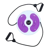 Waist Slimming Balance Rotating Disc Multi-Functional Twist Board Exercise with Massage Foot Sole- Home Fitness Gym Equipment (purple)-thumb3