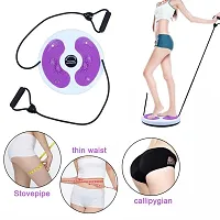 Waist Slimming Balance Rotating Disc Multi-Functional Twist Board Exercise with Massage Foot Sole- Home Fitness Gym Equipment (purple)-thumb2