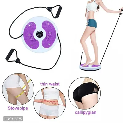 Waist Slimming Balance Rotating Disc Multi-Functional Twist Board Exercise with Massage Foot Sole- Home Fitness Gym Equipment (purple)-thumb3