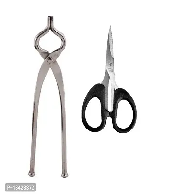 Stainless Steel Sansi Pakkad Pinser  Multiperpose Small Scissore.2 Pcs