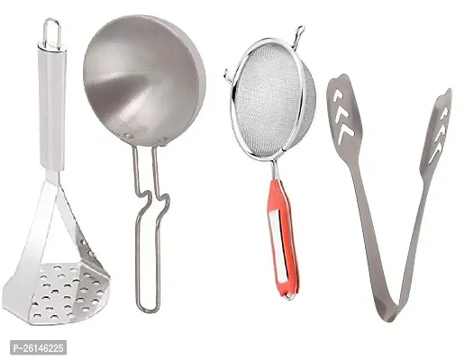 Ss Masher-Silver Tadka Pan-Soup-Momo Stainless Steel Pressers And Mashers