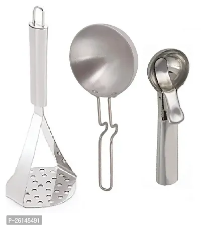 Ss Masher-Silver Tadka Pan-Ice Cream Scoopstainless Steel Pressers And Mashers