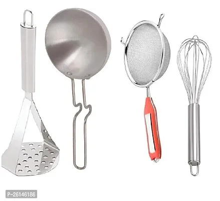 Ss Masher-Silver Tadka Pan-Soup-Egg Beaterstainless Steel Pressers And Mashers