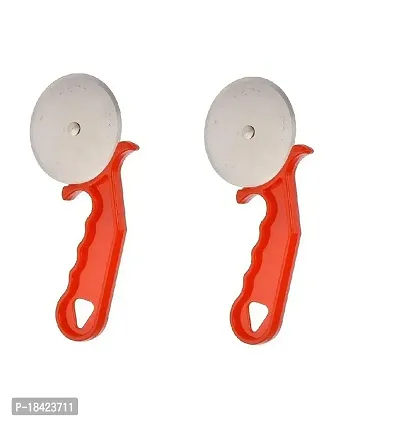 Plastic Red Pizza Cutter.Pack of 2 Pcs