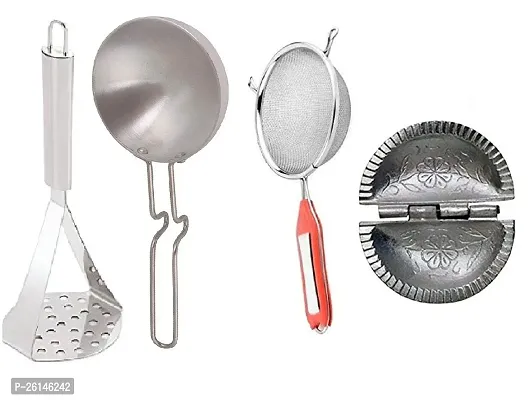 Ss Masher-Silver Tadka Pan-Soup-Alum Gujiya Stainless Steel Baking Tools And Accessories