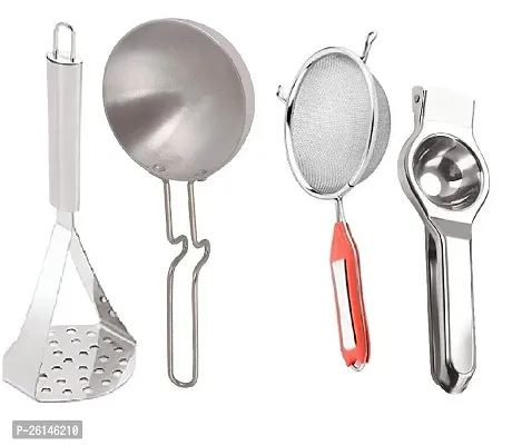 Ss Masher-Silver Tadka Pan-Soup-Lemon Stainless Steel Pressers And Mashers-thumb0