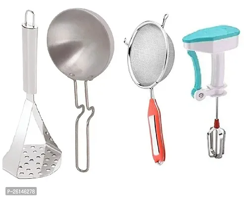 Ss Masher-Silver Tadka Pan-Soup-Hand Blender Stainless Steel Pressers And Mashers