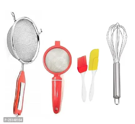 5 No Soup-Plastic Tea-M Spatula Set-Egg Beater Stainless Steel Strainers And Sieves-thumb0