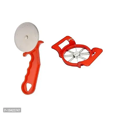 Plastic Red Pizza Cutter  Apple Cutter.2 Pcs