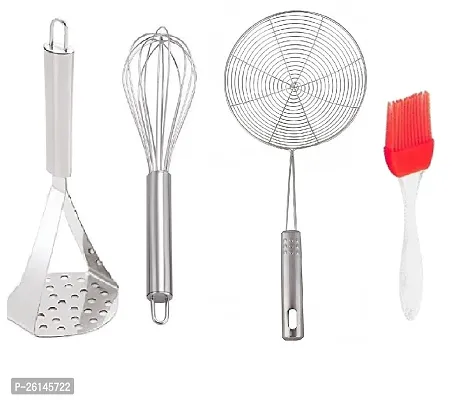 Ss Masher-Whisk-Deep Fry-Mini Oil Bush Stainless Steel Pressers And Mashers