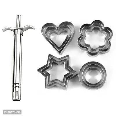 Stainless Steel Gas Lighter  Stainless Steel Cookie Cutter with 4 Shape 3 Sizes Heart Round Star and Flower 12 Pieces.2 Pcs-thumb0