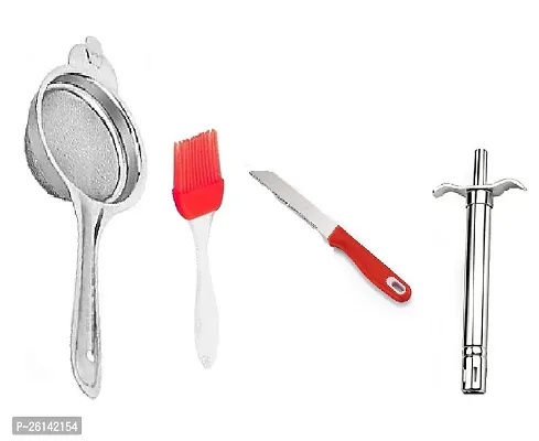 Tea-M Oil Brush-Knife-Gas Lighter Stainless Steel Strainers And Sieves