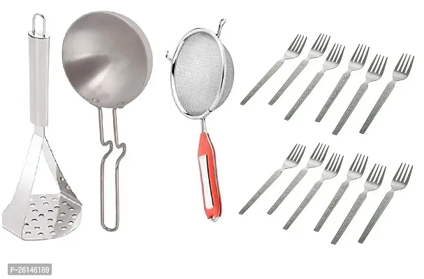 Ss Masher-Silver Tadka Pan-Soup-Ss Forkstainless Steel Meat Forks