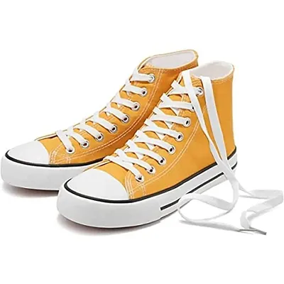 Labbin Caual Sneakers Canvas Outdoor Shoes for Boys and Men Yellow