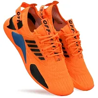 Labbin Men Casual Sneakers Running Sports Shoes in Mesh Lightweight Air Shoes Orange Made in India-thumb3