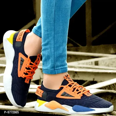 Labbin Men Casual Sneakers Running Sports Shoes in Mesh Lightweight Air Shoes Blue Made in India-thumb3
