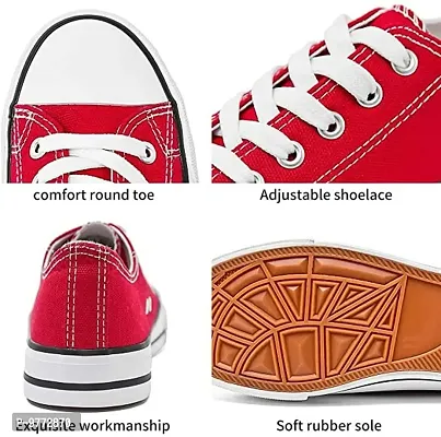 Labbin Caual Sneakers Canvas Outdoor Shoes for Boys and Men Red-thumb4