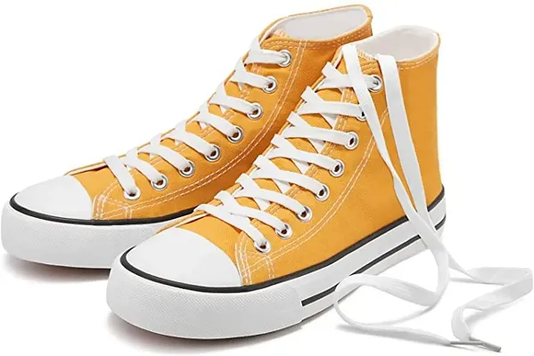 Labbin Caual Sneakers Canvas Outdoor Shoes for Boys and Men Yellow