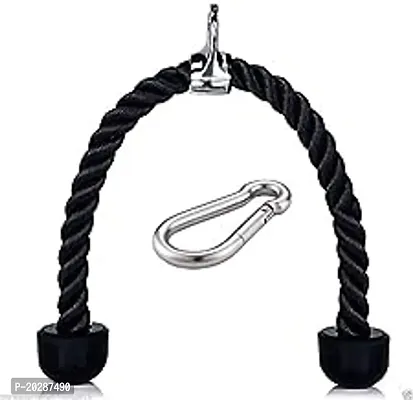 Heavy Duty Triceps Rope Attachment Pull Down Extension Multi Gym Body Building Cable Fitness Equipment with 1 Safety Lock Free