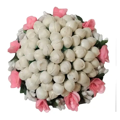 Ruchi ?White and Bun Juda Maker Flower Gajra Hair Accessories For Women and Girls for Wedding Hair Accessory Set??(Multicolor)