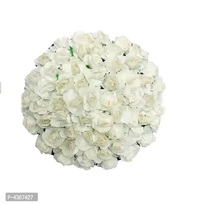 Hair Bun Gajra Flower Artificial Juda Accessories for Women in White Color Pack of 1