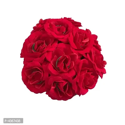 Artificial Red Rose flower Bun Juda Maker Flower Gajra Hair Accessories For Women and Girls Pack_01-thumb0