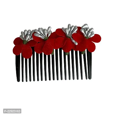 VinshBond Side Flower Hair Comb Juda Comb Hair clip for bun (Color Multi Pack of 01)-thumb0