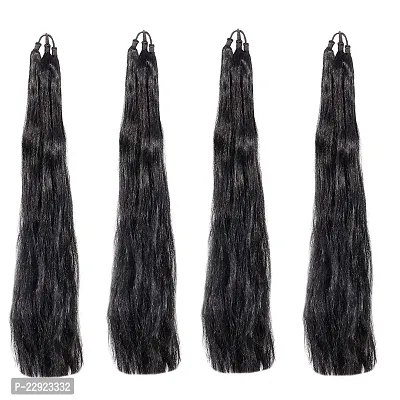 VinshBond Set of 4 24Inchs Black  Hair Choti  Parandi Hair Extension for Wedding Accessories