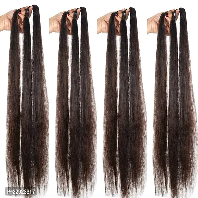 VinshBond Set of 4 24Inchs Brown  Hair Choti  Parandi Hair Extension for Wedding Accessories