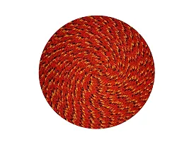 ROUSN Bath Mat/Doormat (Multicolor, Attractive 43X43 cm), Set of 4 Round Shape Cotton Doormat for Outdoor and Indoor Purpose-thumb1