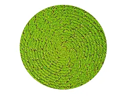 ROUSN Cotton Round Doormat for Bed Room/Living Room/ Out Door/ Kitchen Door Size 43 X 43 CM Round Set of 5 Pieces Multi Colour-thumb1
