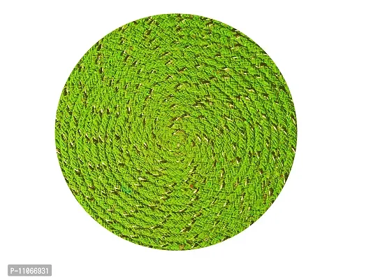 ROUSN Cotton Round Doormat for Bed Room/Living Room/ Out Door/ Kitchen Door Size 43 X 43 CM Round Set of 5 Pieces Multi Colour-thumb2