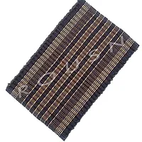 ROUSN Kitchen Floor mat with Doormat 100 % Cotton Hand Loom Rib Rugs (Brown Silk)-thumb2