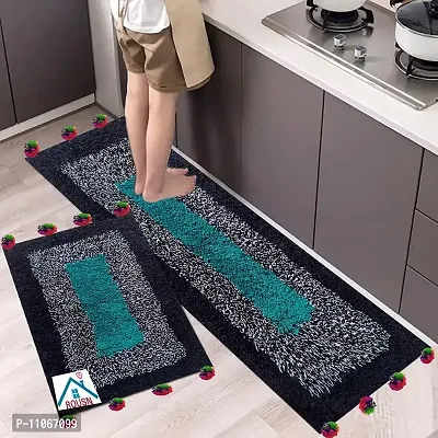 ROUSN Kitchen Floor mat with Doormat Washable (Multi Colour)