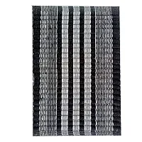 ROUSN Cotton Handloom Kitchen mat Pack of 2 pcs Floor Mat Runner for Kitchen/Yoga/Living Room/Bed Room Rugs Size(50 Inches X 18 Inches) Mat 16 x 24 inch (Black Grey)-thumb1