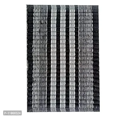ROUSN Cotton Handloom Kitchen mat Pack of 2 pcs Floor Mat Runner for Kitchen/Yoga/Living Room/Bed Room Rugs Size(50 Inches X 18 Inches) Mat 16 x 24 inch (Black Grey)-thumb2