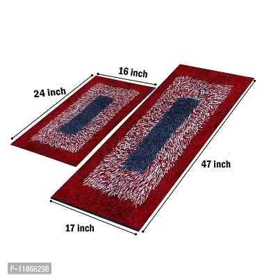 ROUSN Cotton Kitchen Super Soft Mats Runner with Doormat (Red Box Kitchen Mat)-thumb4