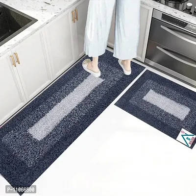 ROUSN Kitchen Floor mat Doormat (Color Grey White)-thumb0