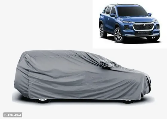 Witcher car body cover for Grand vitara hybird  | dustfproof | fit for all varriant(GREY PLAN)-thumb0