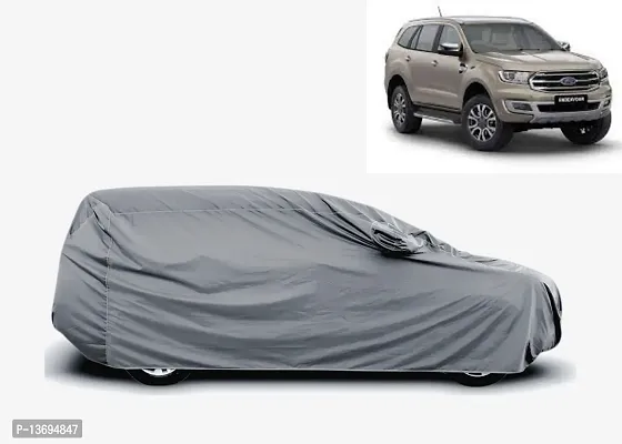 Witcher car body cover for ford Endeavour  | dustfproof | fit for all varriant(GREY PLAN)-thumb0