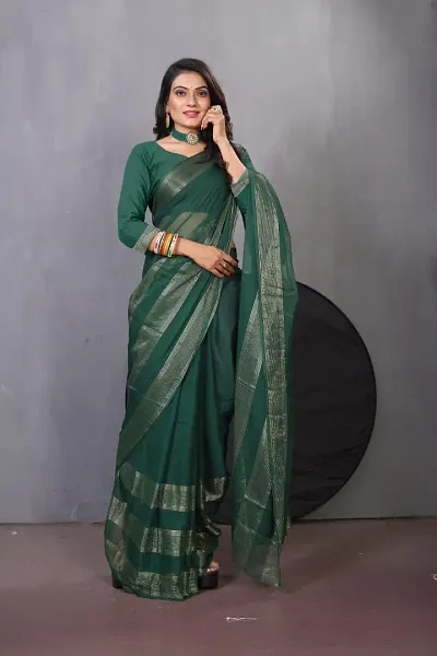 Stylish Fancy Chiffon Saree With Blouse Piece For Women