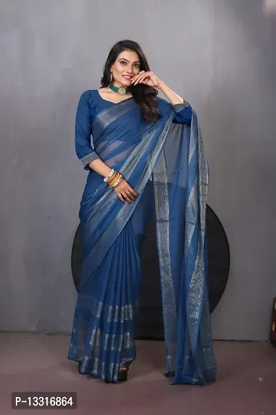 Stylish Fancy Chiffon Saree With Blouse Piece For Women