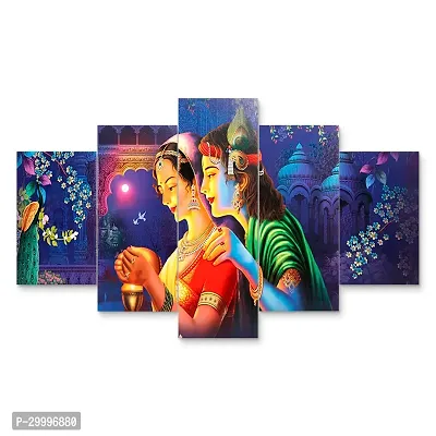 Modern Set of Five Framed Wall Painting for Home Decoration-thumb0