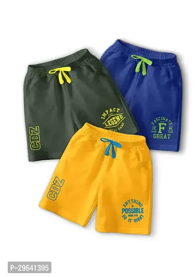 CODEZ Pack of 3 Boys Printed Outdoor Shorts