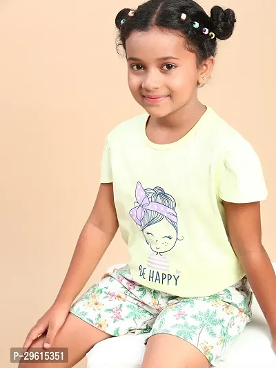 CODEZ Stylish Green Cotton Blend Printed Other For Girls