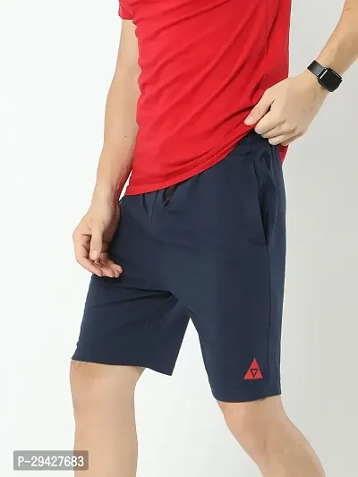 Mens Cotton Blend Regular Fit Logo Printed Outdoor Shorts